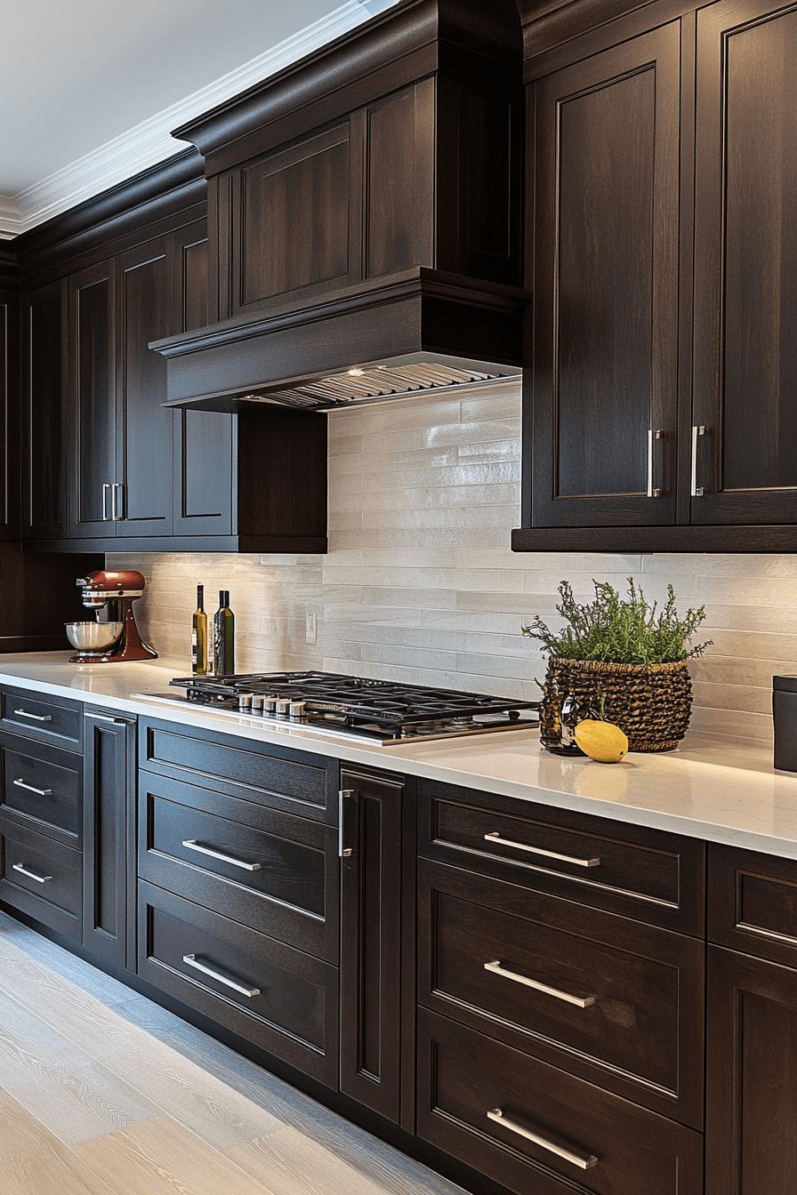 29 Dark Wood Kitchen Cabinets for a Distinguished and Elegant Kitchen 3 dark wood kitchen cabinets
