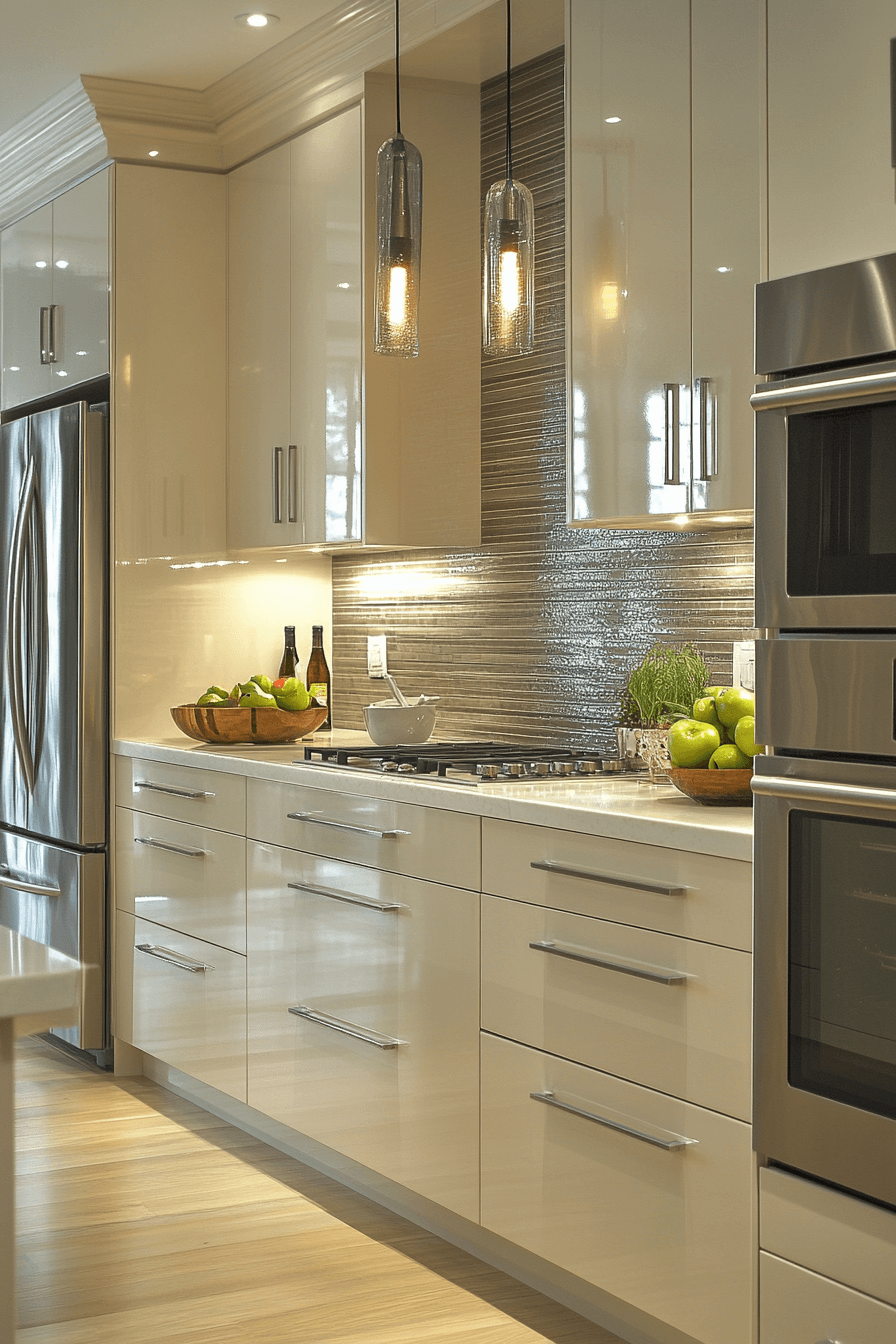 cream kitchen cabinets