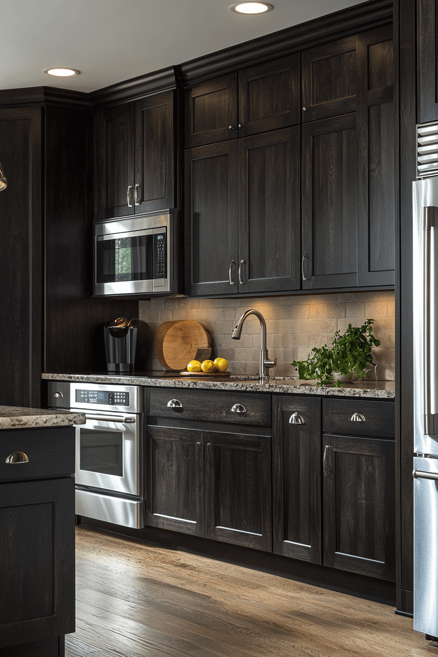 29 Dark Wood Kitchen Cabinets for a Distinguished and Elegant Kitchen 4 dark wood kitchen cabinets