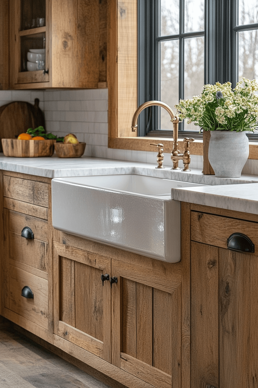 natural wood kitchen cabinets