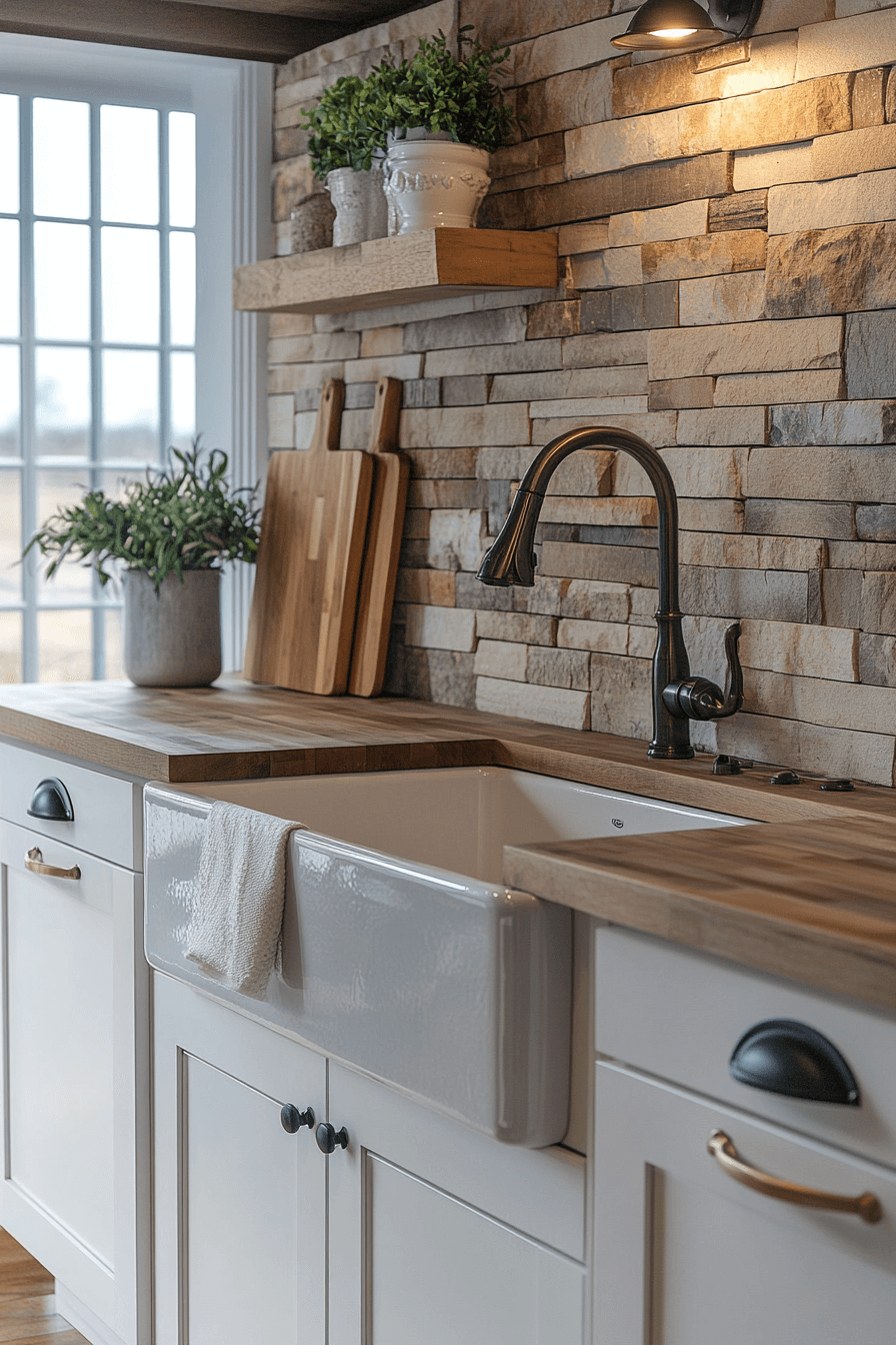 kitchen backsplash with white cabinets
