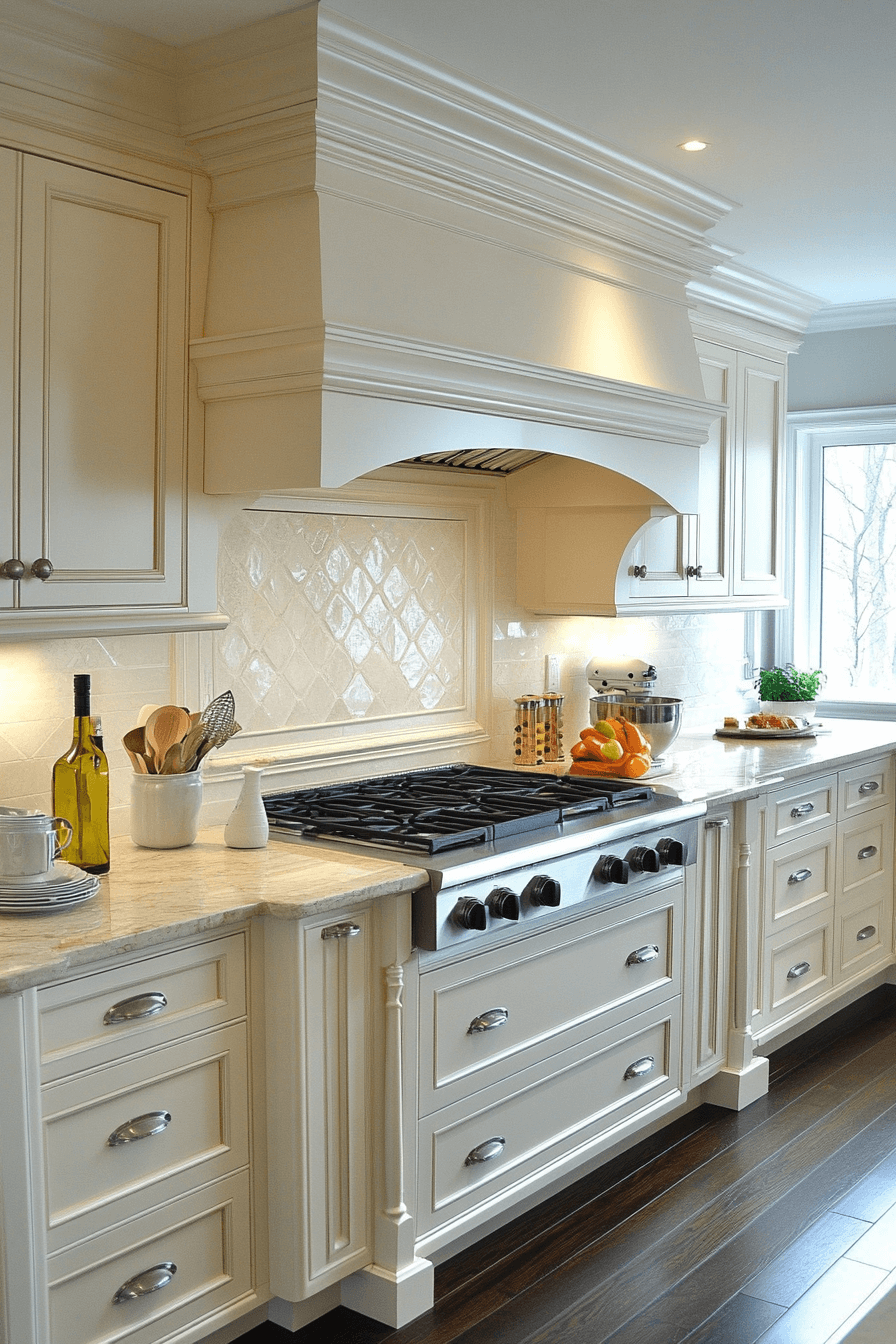 antique white kitchen cabinets
