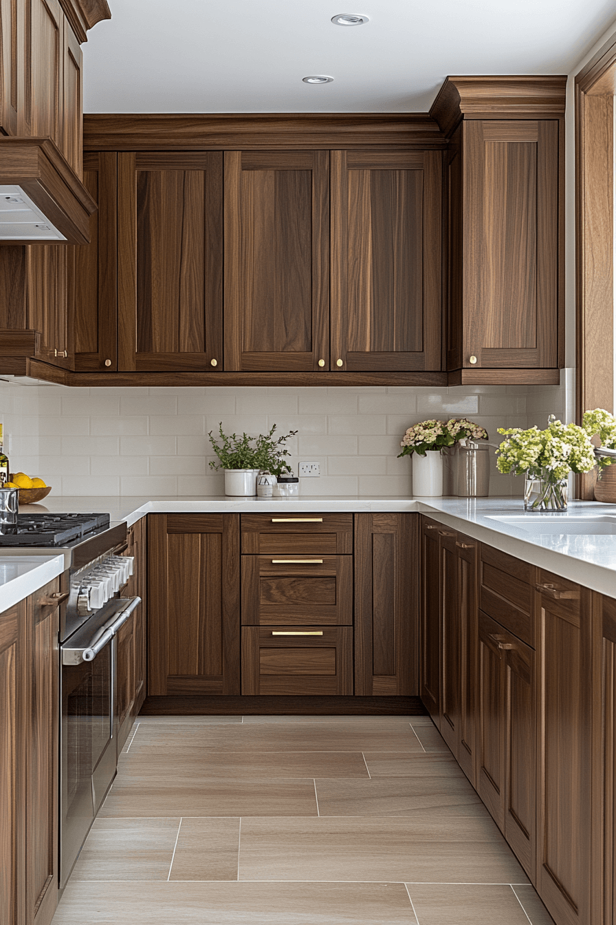 29 Dark Wood Kitchen Cabinets for a Distinguished and Elegant Kitchen 5 dark wood kitchen cabinets