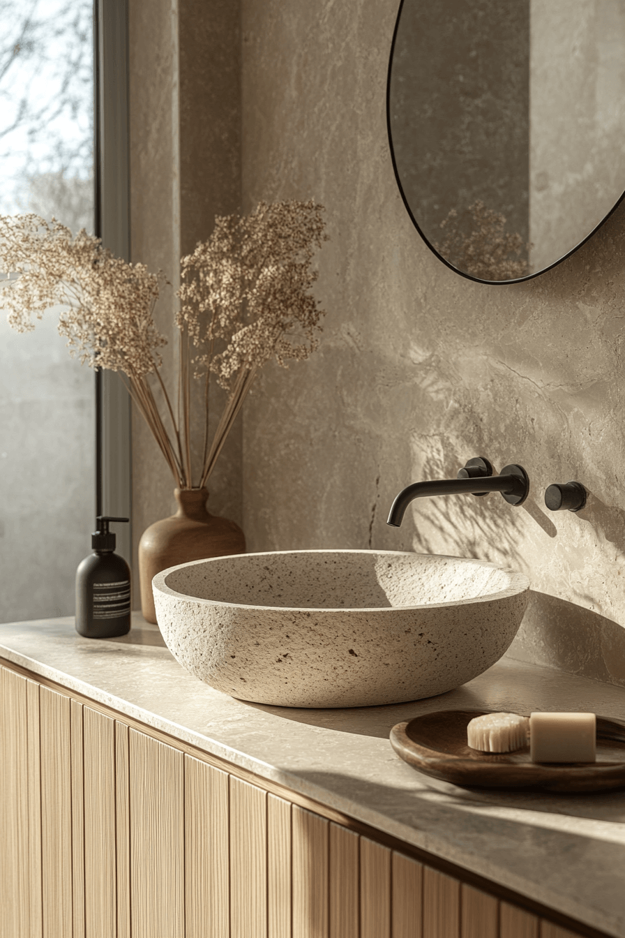 29 Japandi Bathroom Ideas to Inspire a Relaxing Home Upgrade 6 japandi bathroom