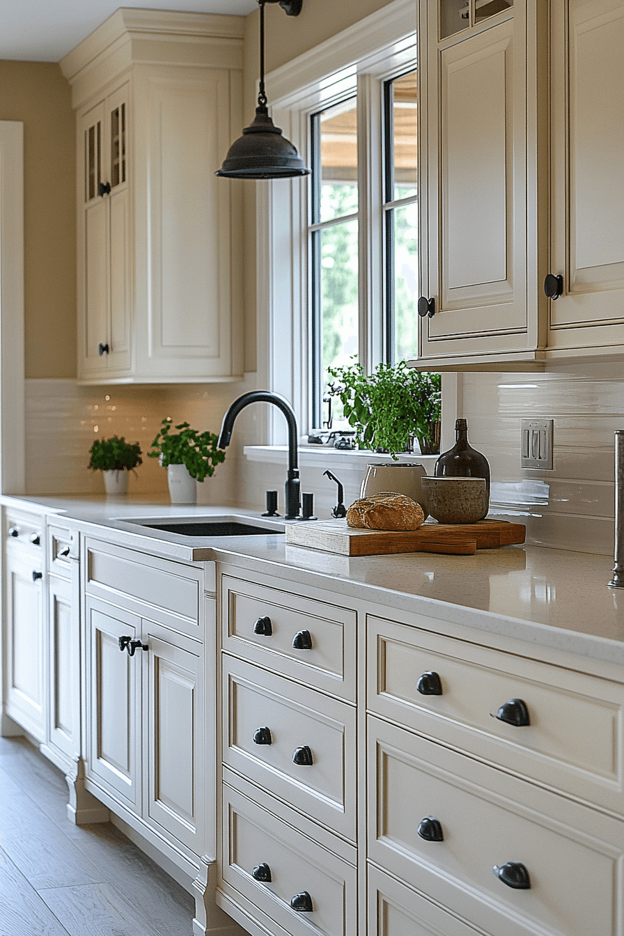 off white kitchen cabinets