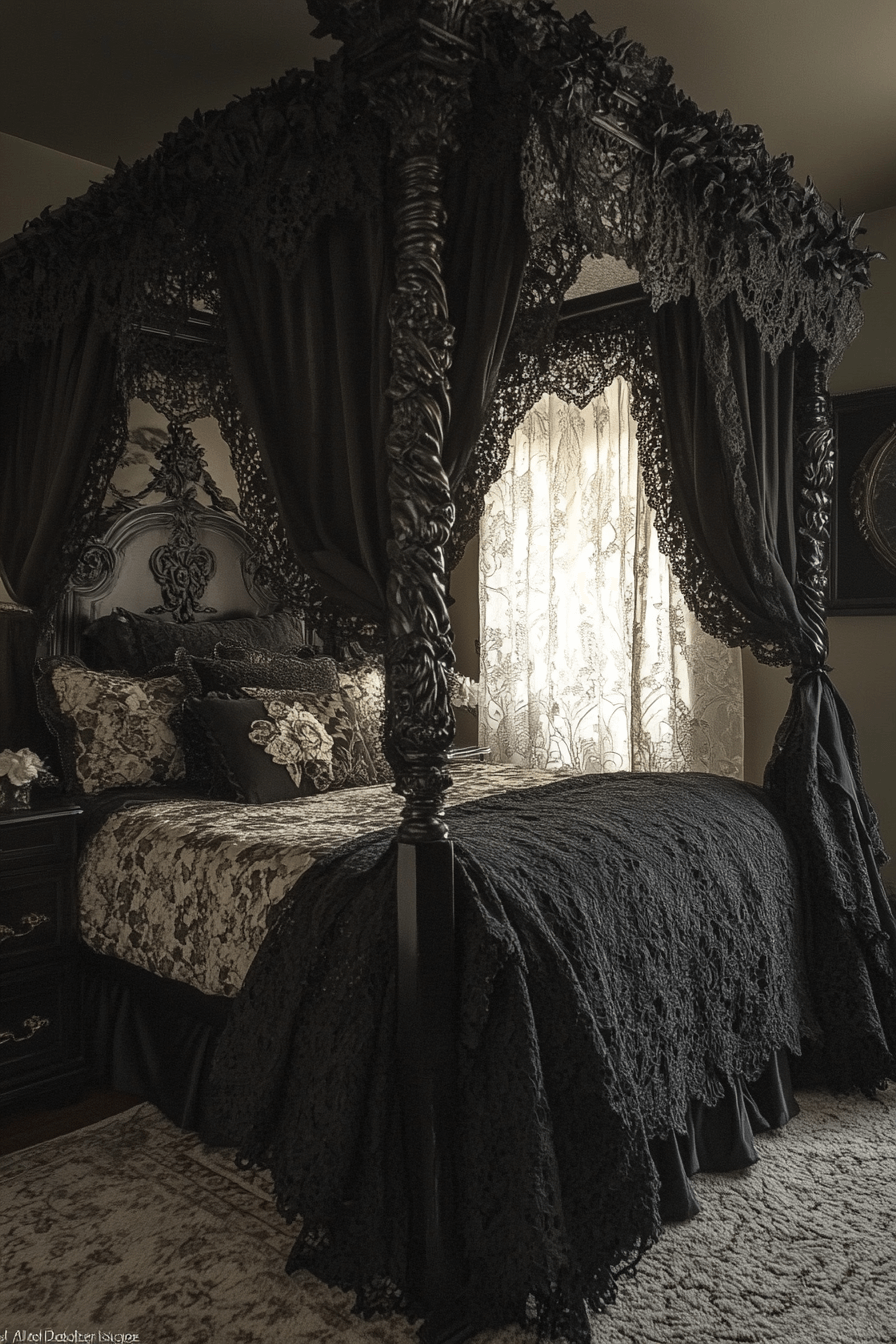 29 Whimsigoth Decor Ideas That Blend Dark Elegance with Whimsy 7 whimsigoth decor