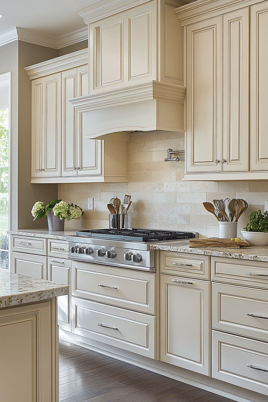 antique white kitchen cabinets