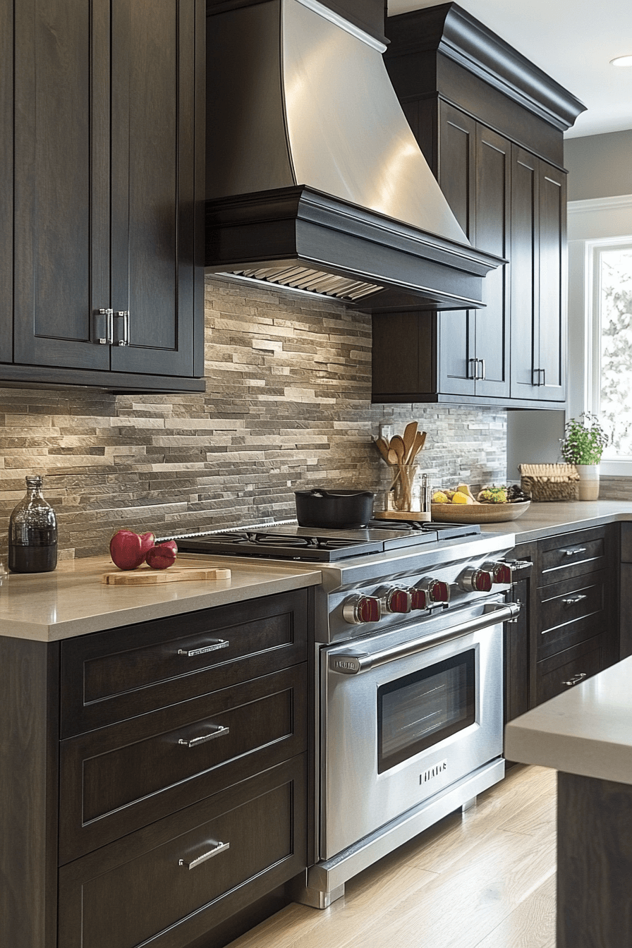 29 Dark Wood Kitchen Cabinets for a Distinguished and Elegant Kitchen 8 dark wood kitchen cabinets