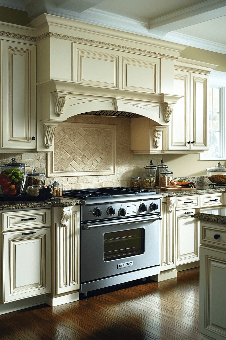 antique white kitchen cabinets