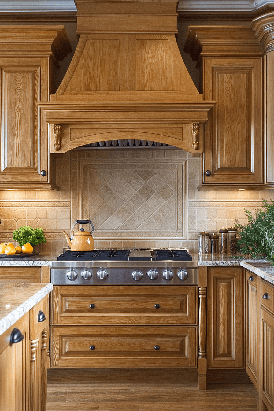 honey oak kitchen cabinets