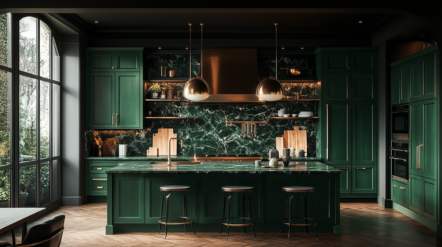 29 Dark Green Kitchen Cabinets To Transform Your Kitchen Style ...