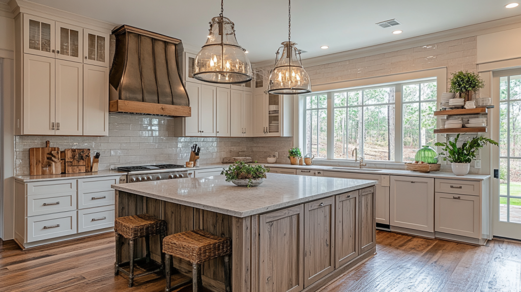 greige kitchen cabinets