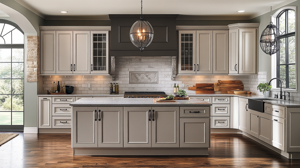 light gray kitchen cabinets