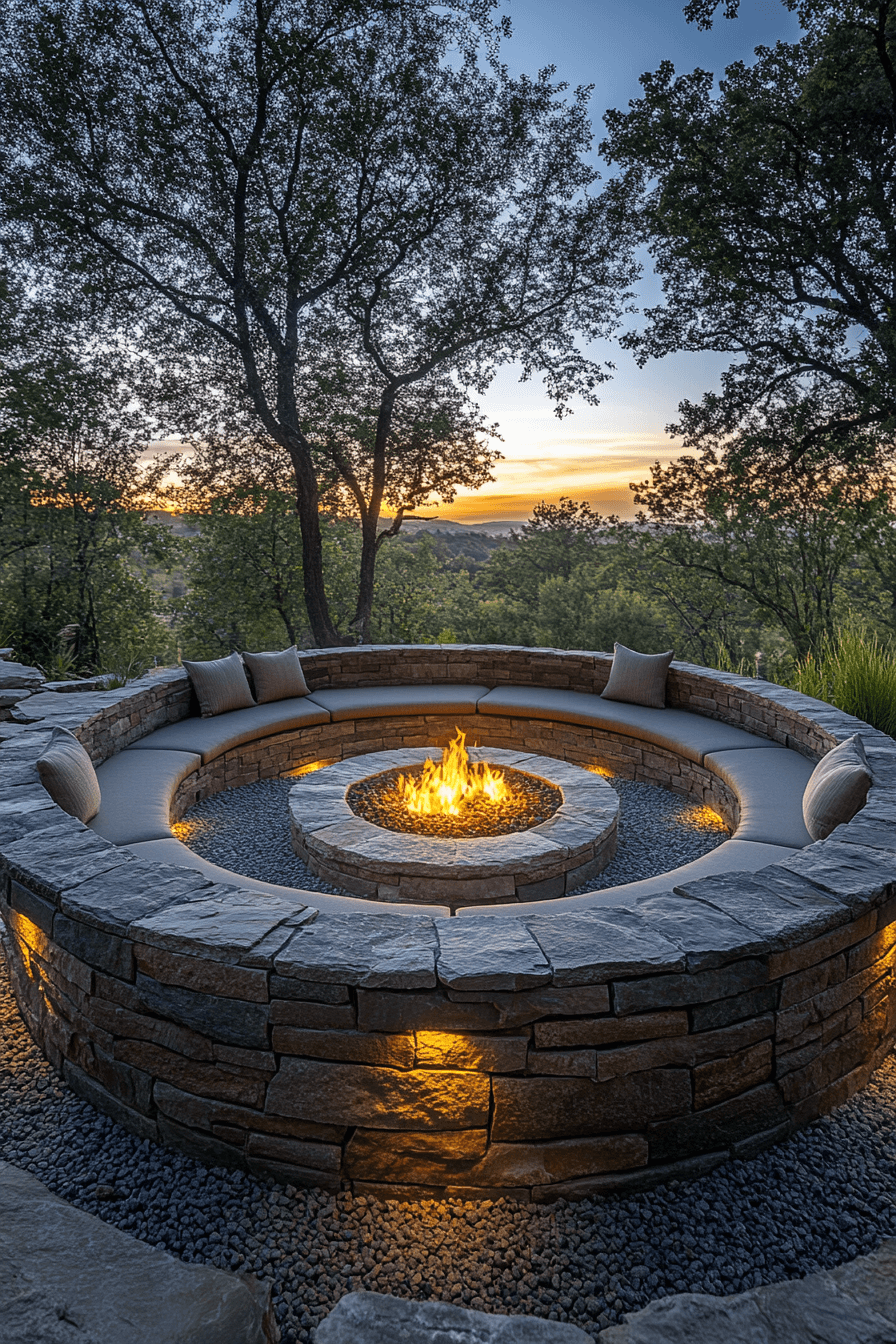 backyard fire pit ideas lounge areas