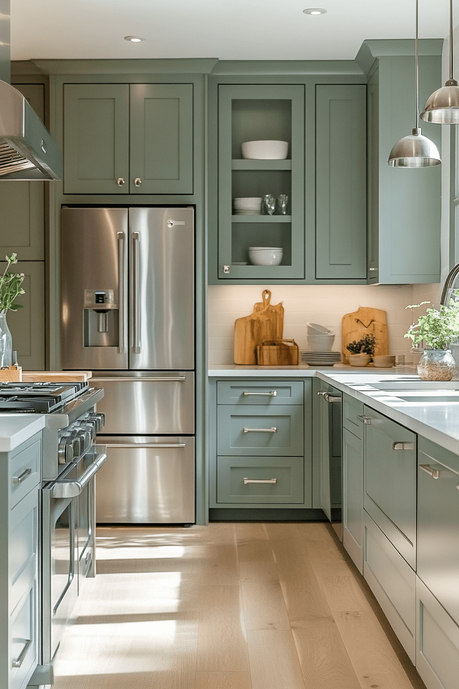29 Clary Sage Kitchen Cabinets That Bring Fresh Style and Calm Elegance 1 clary sage kitchen cabinets