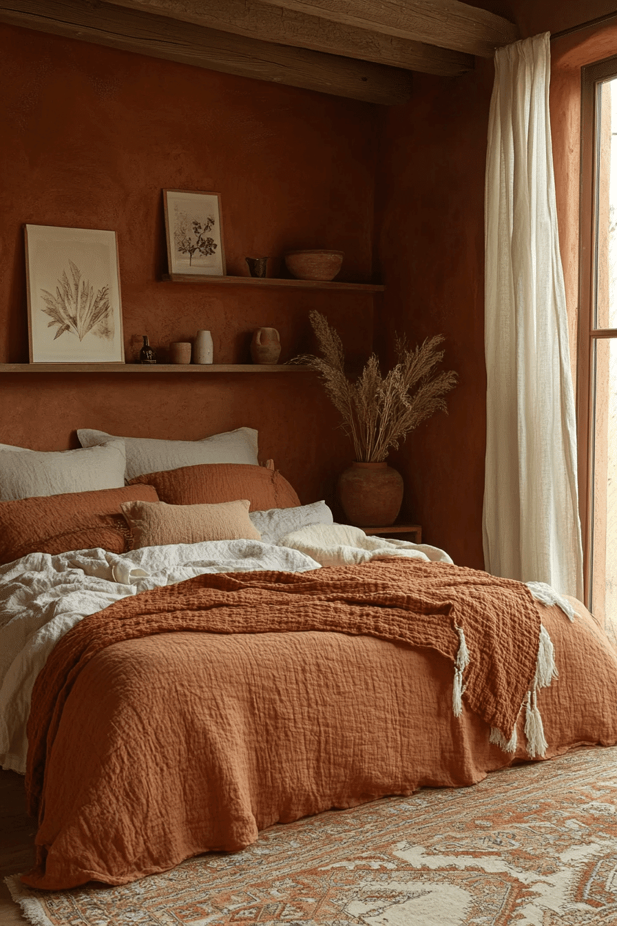 cozy earthy bedroom