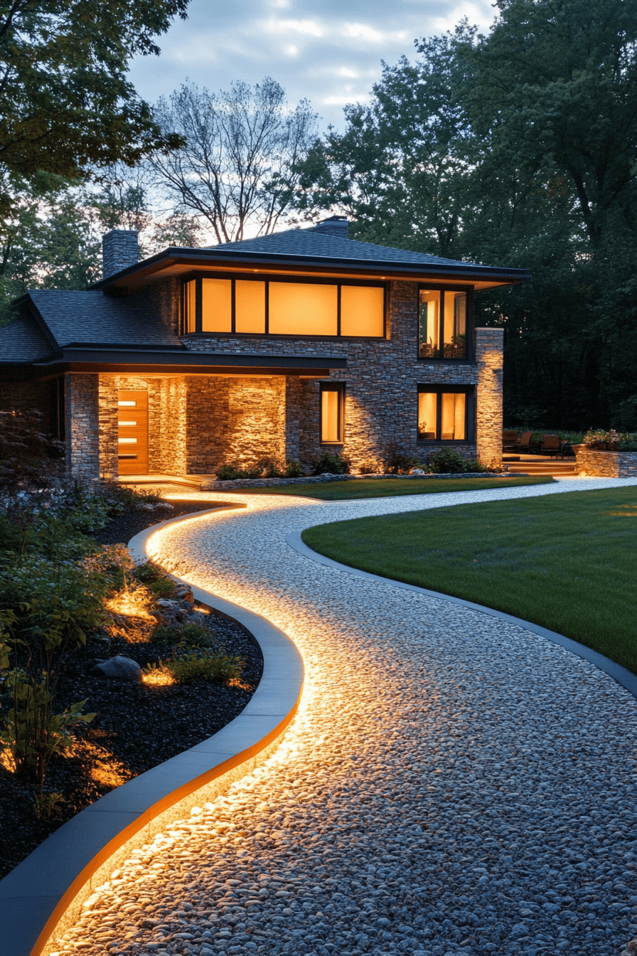 driveway entry landscaping