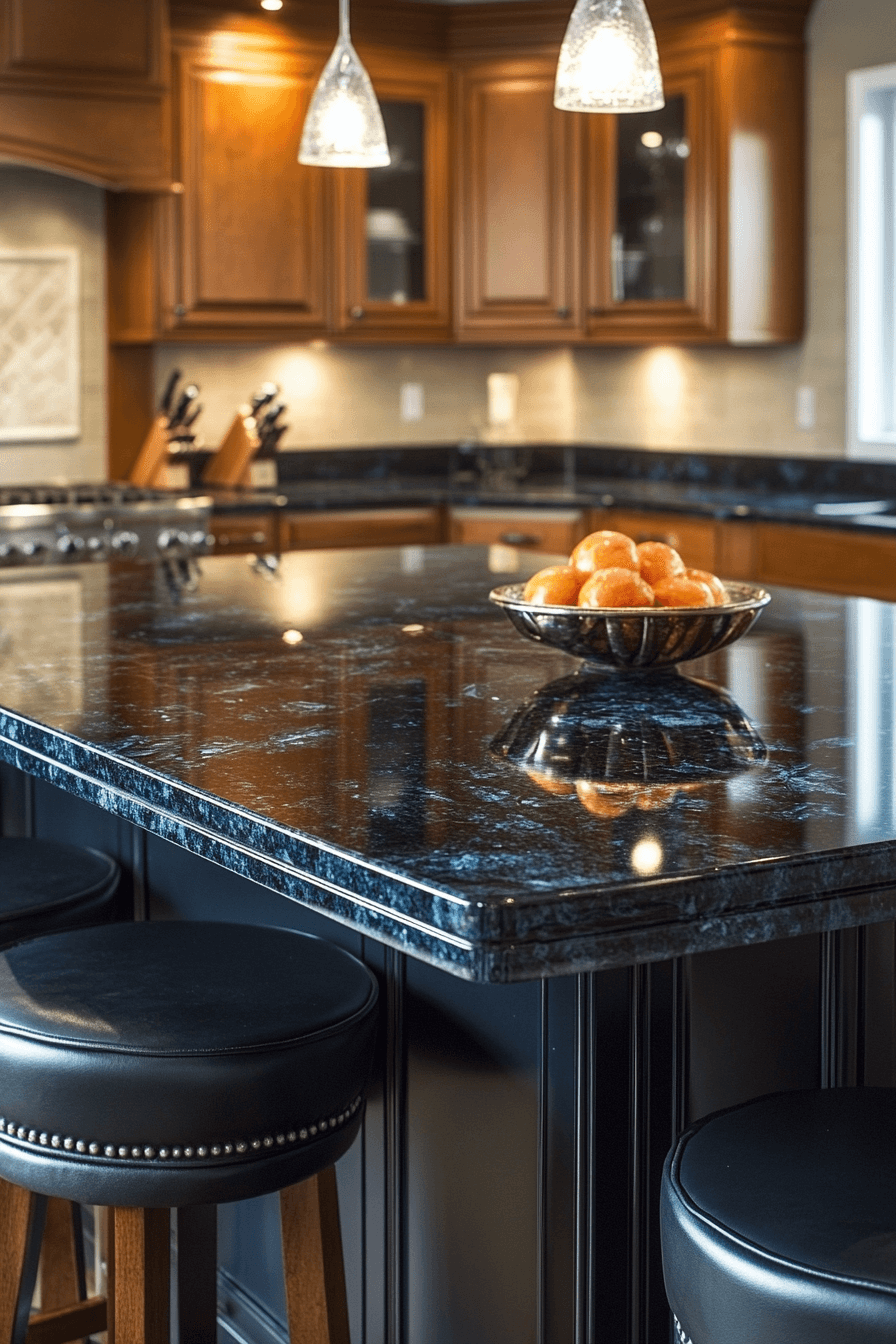 blue granite countertops
