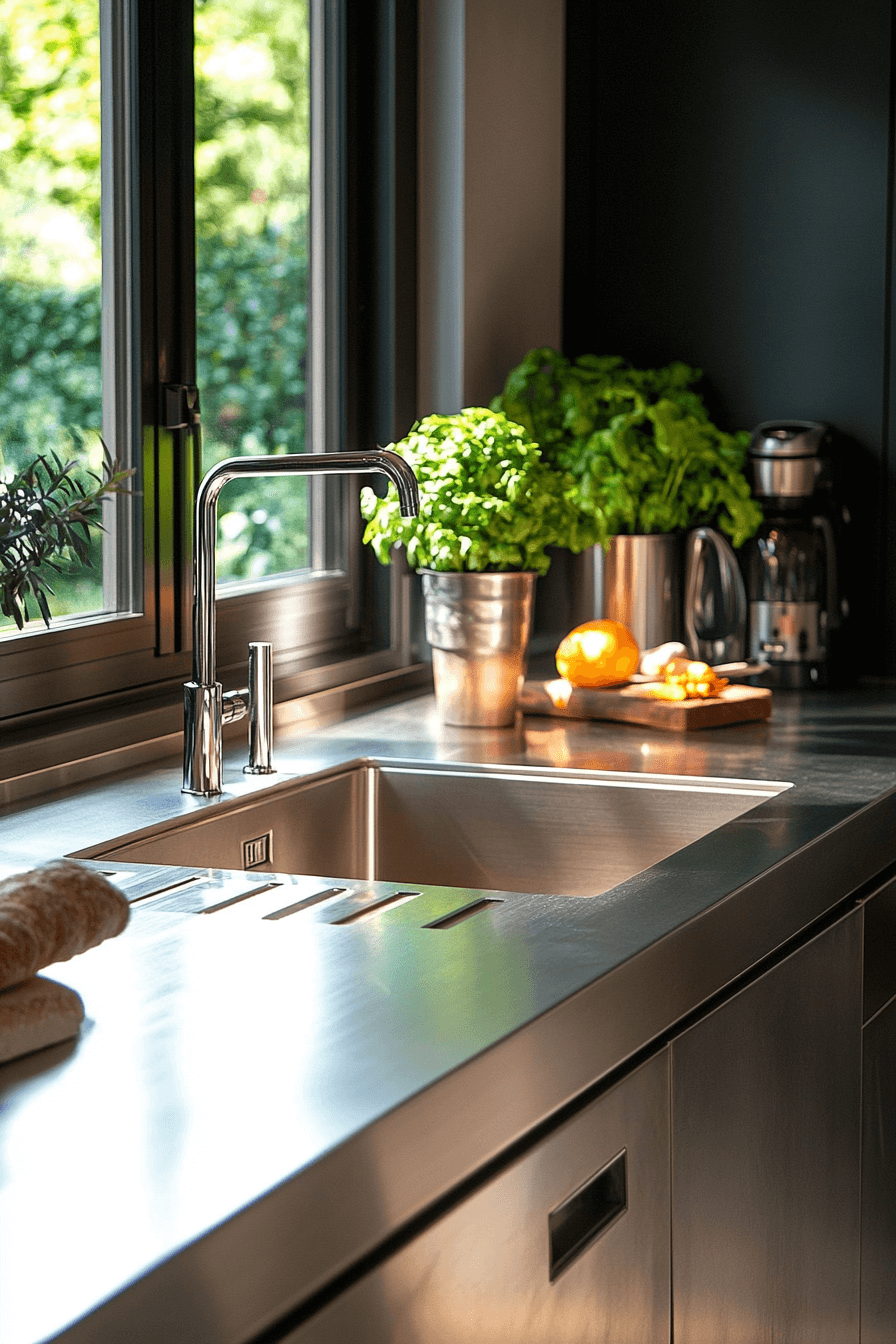 stainless steel kitchen countertops