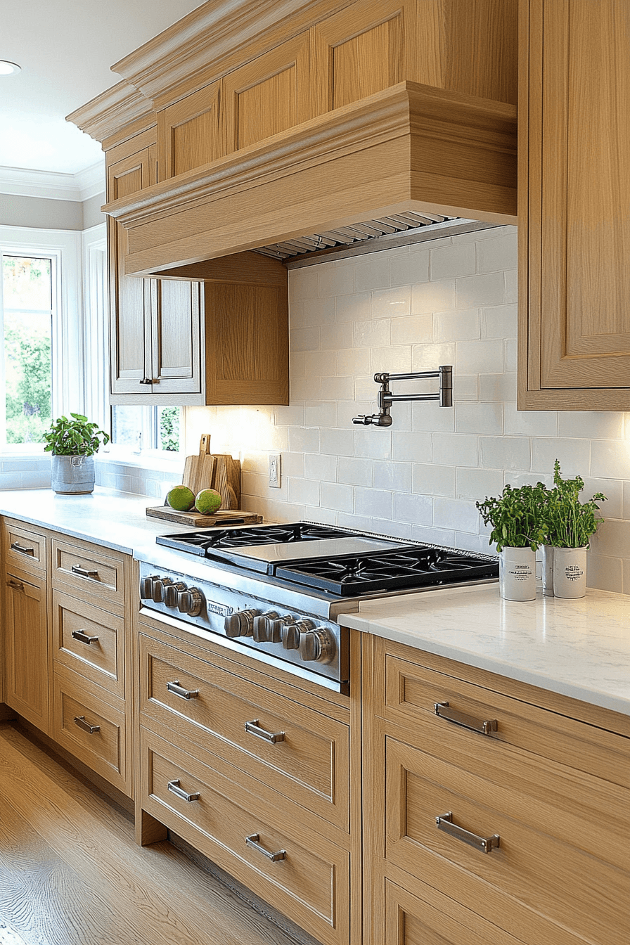 pale oak kitchen cabinets