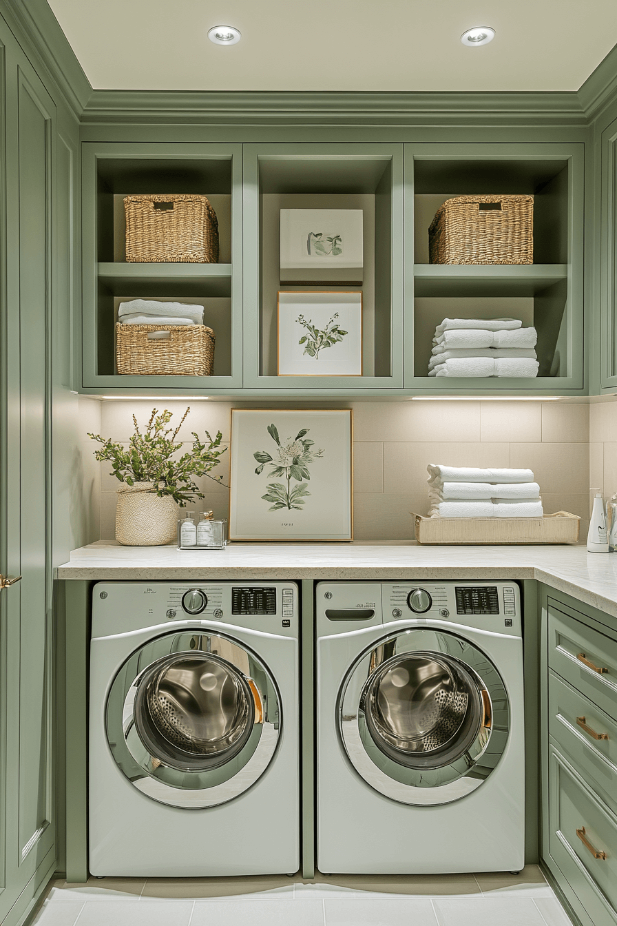 green laundry room
