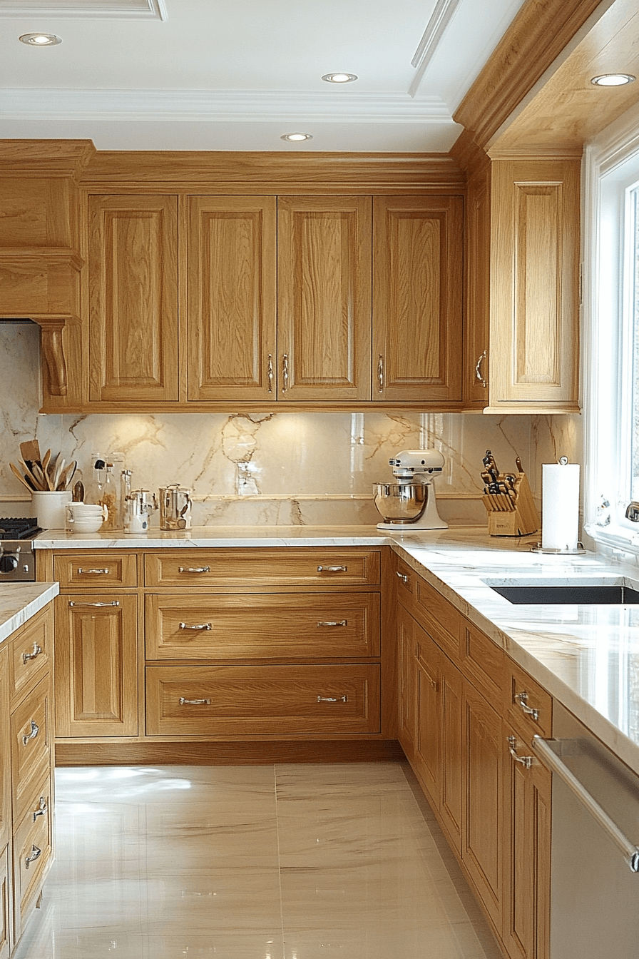 29 Golden Oak Kitchen Cabinets That Add Warmth, Glow, and Lasting Style 1 golden oak kitchen cabinets