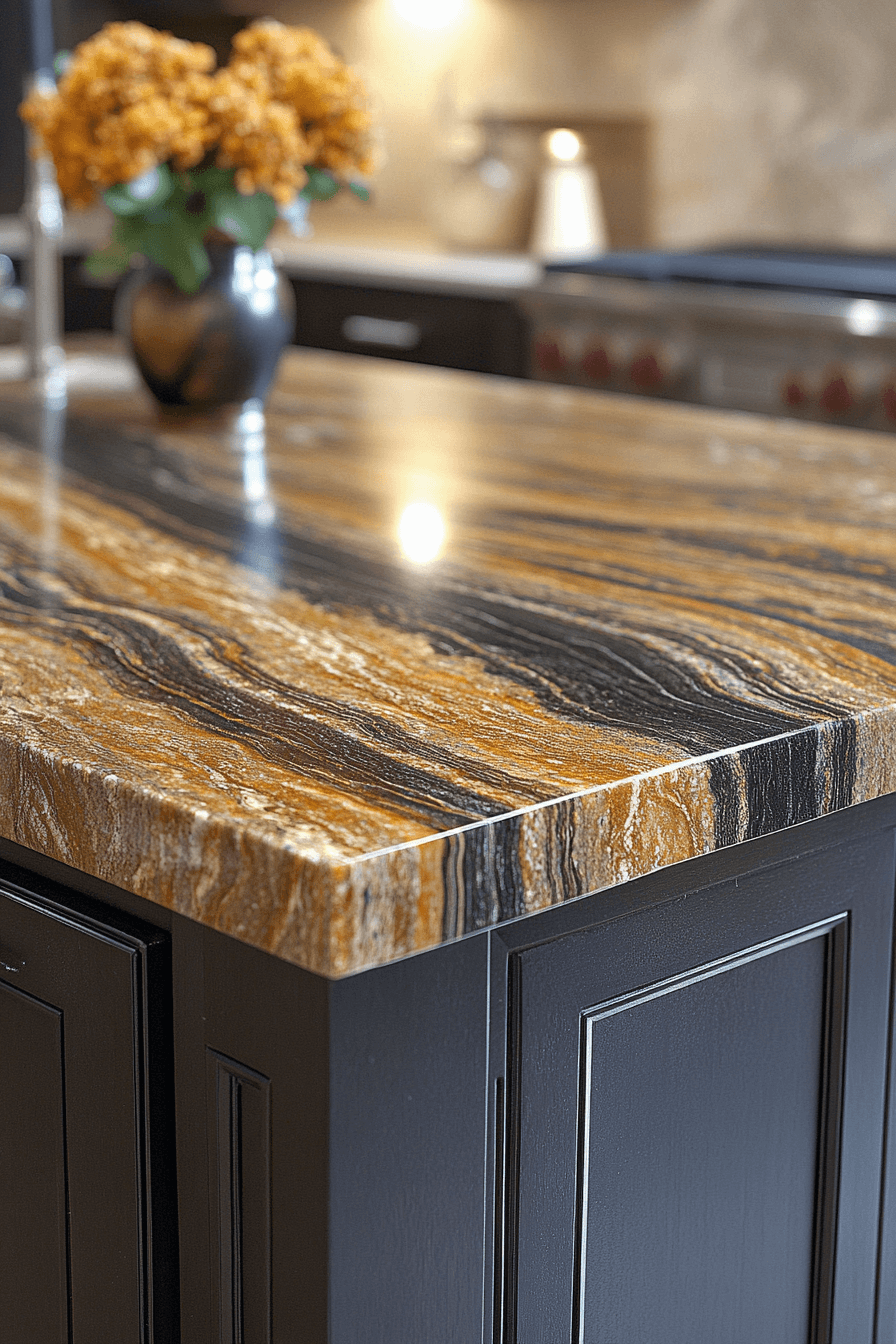 brown granite countertops