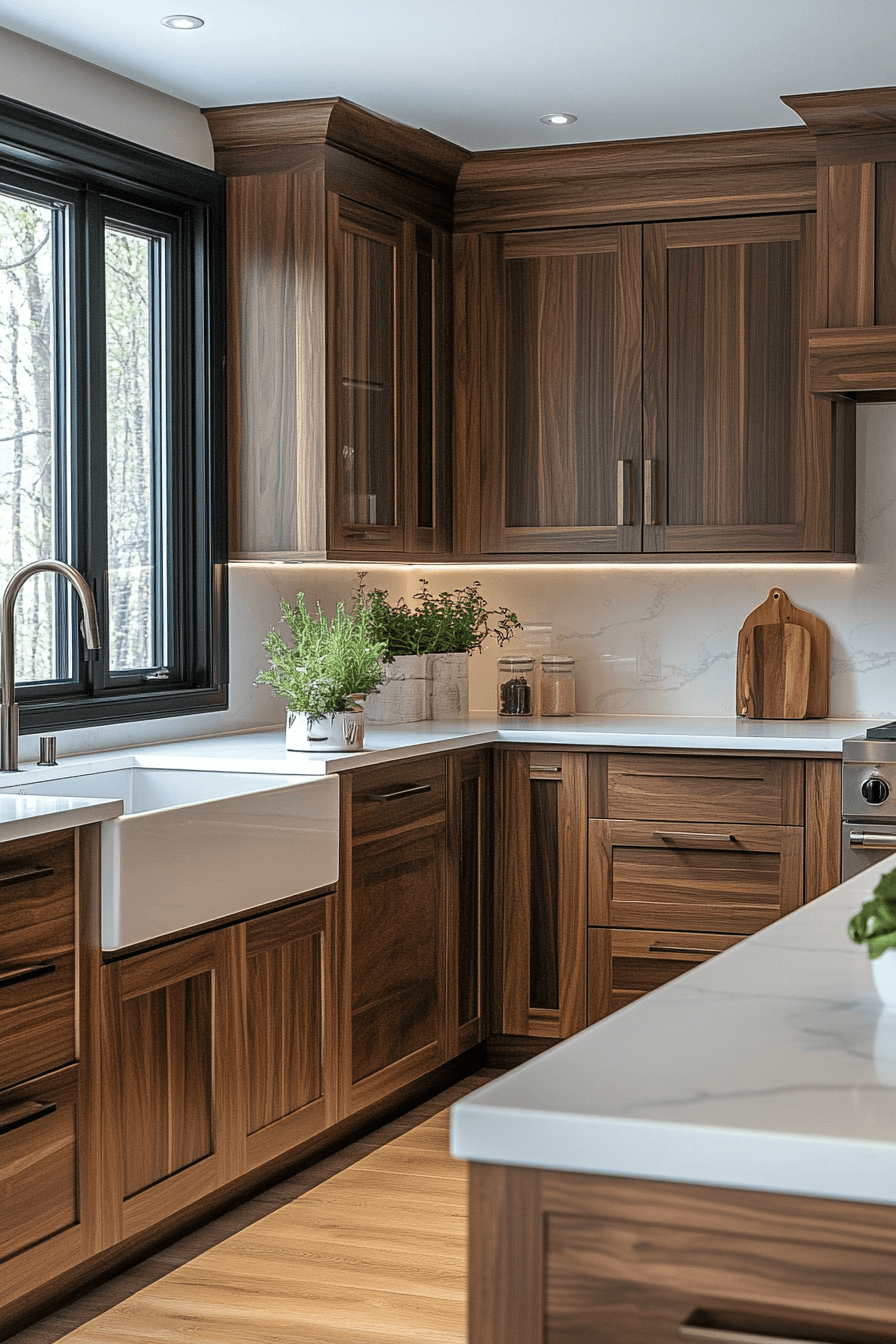 29 Dark Walnut Kitchen Cabinets That Bring Timeless Elegance and Charm 10 dark walnut kitchen cabinets