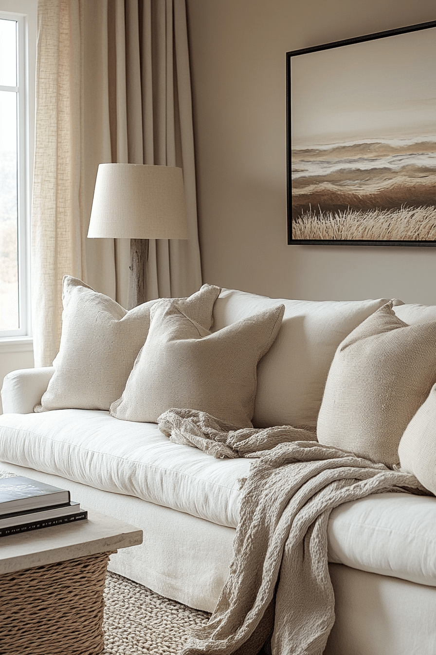 29 Beige Couch Living Rooms That Bring Cozy Warmth and Effortless Style 10 beige couch living room