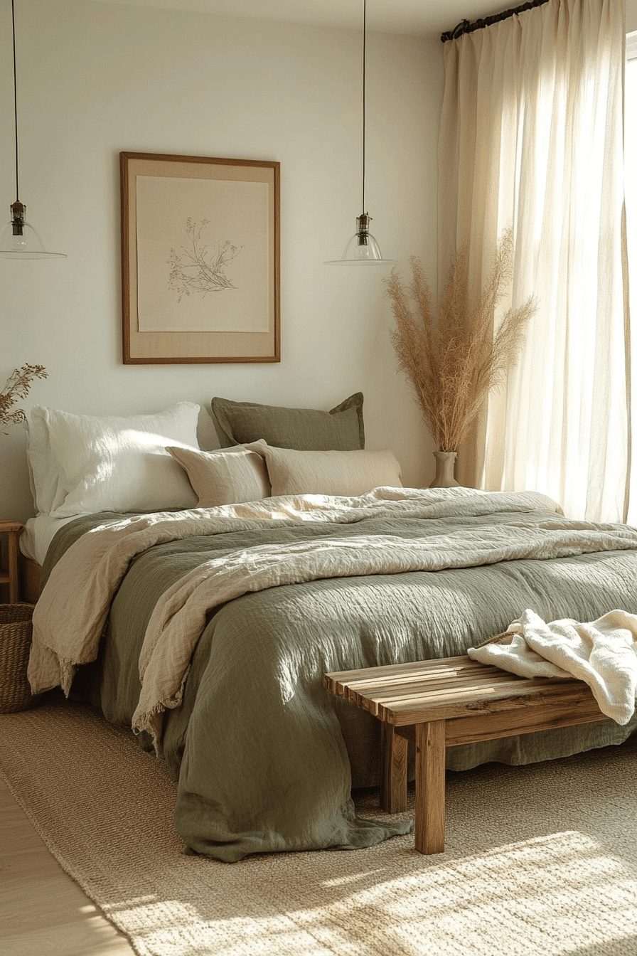Beige And Green Bedroom Ideas