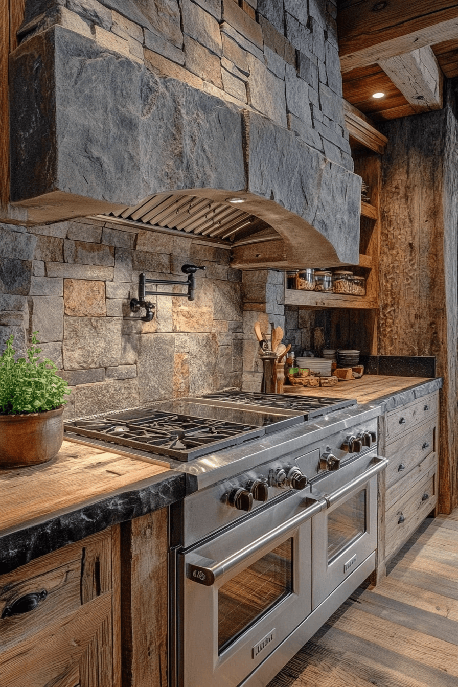 rustic kitchen backsplash