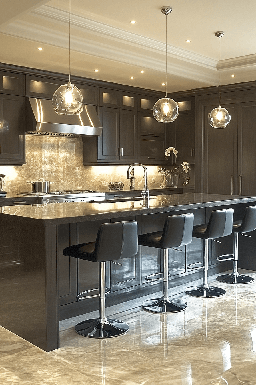 dark taupe kitchen cabinets