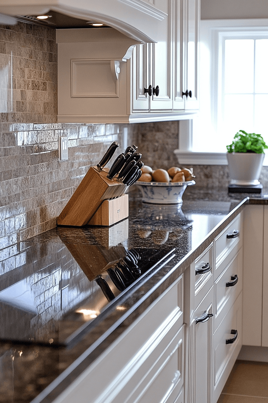 brown granite countertops