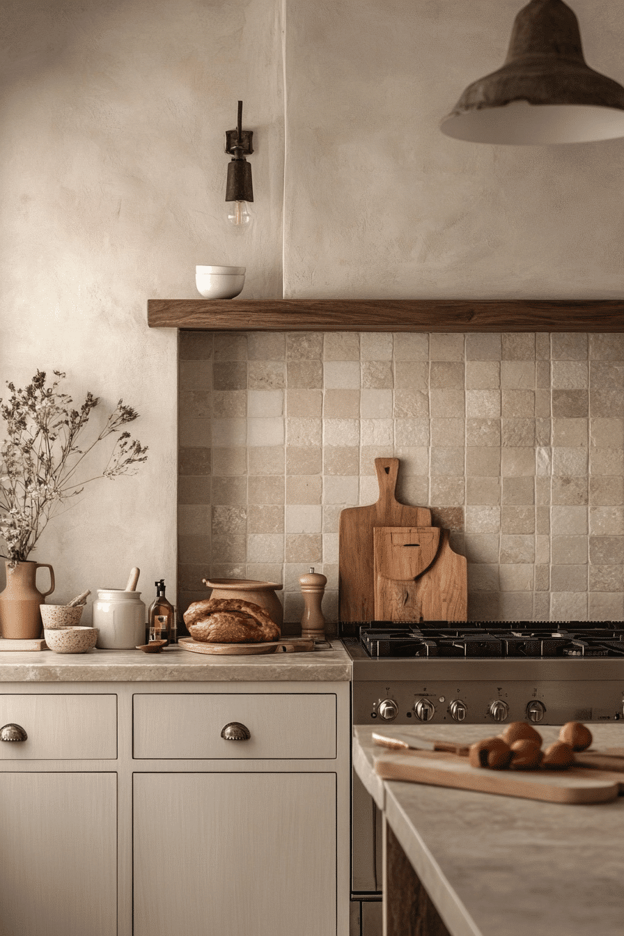 rustic kitchen backsplash