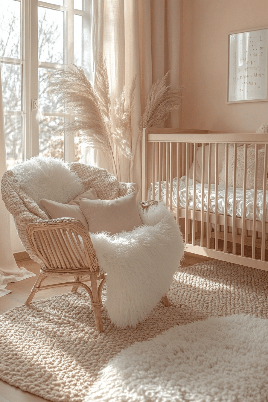 pink boho nursery