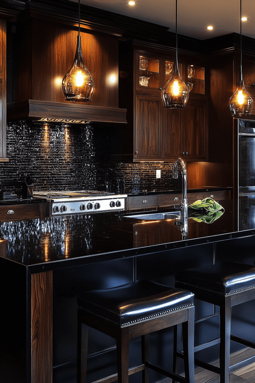 black countertops