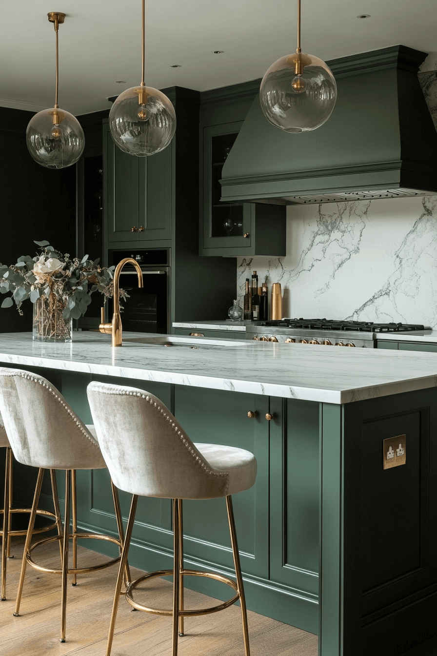 olive green kitchen cabinets