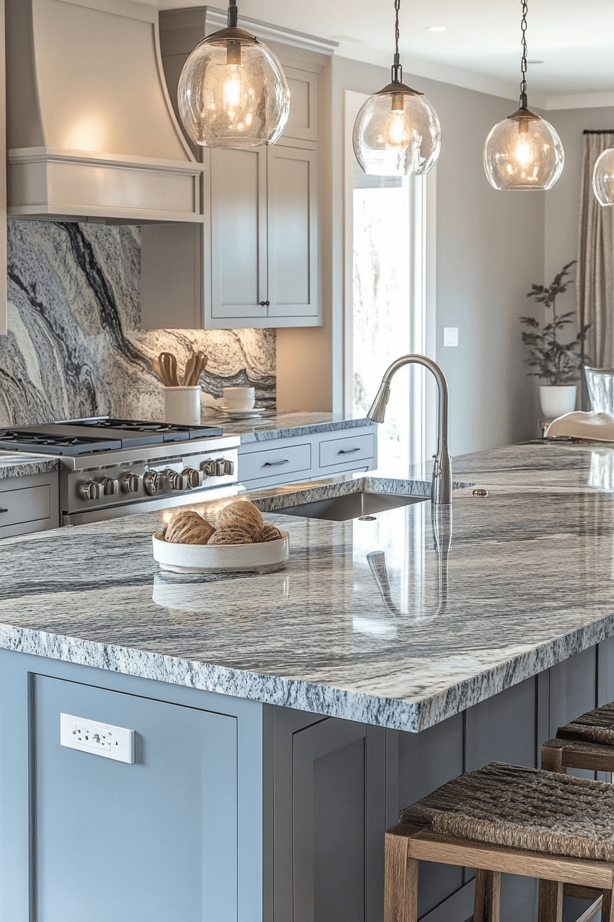 blue granite countertops