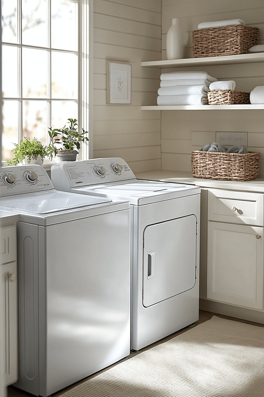 29 Cottage Laundry Room Looks That Blend Rustic Beauty With Happiness ... - Minimalist Cottage Laundry Room Organization Decor