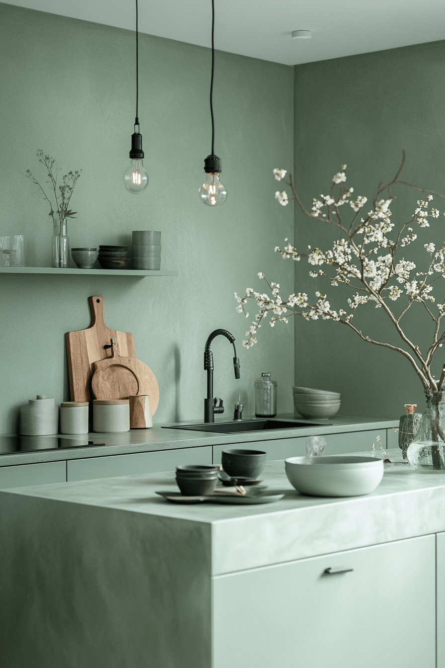 29 Mint Green Kitchen Cabinets That Bring Fresh Charm and Cheerful Style 11 mint green kitchen cabinets