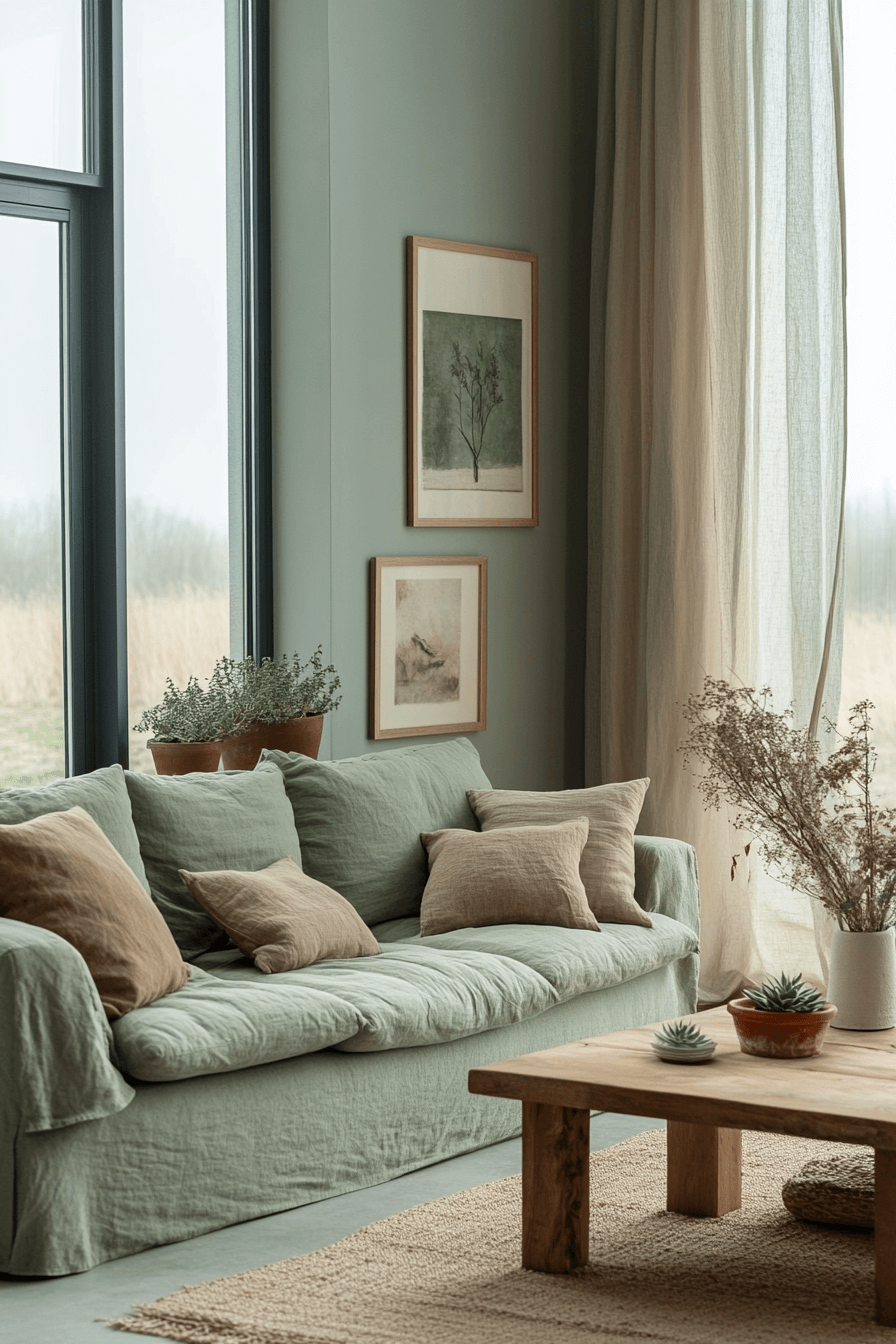 29 Green Couch Living Room Ideas That Bring Fresh Energy and Timeless Style 11 green couch living room ideas