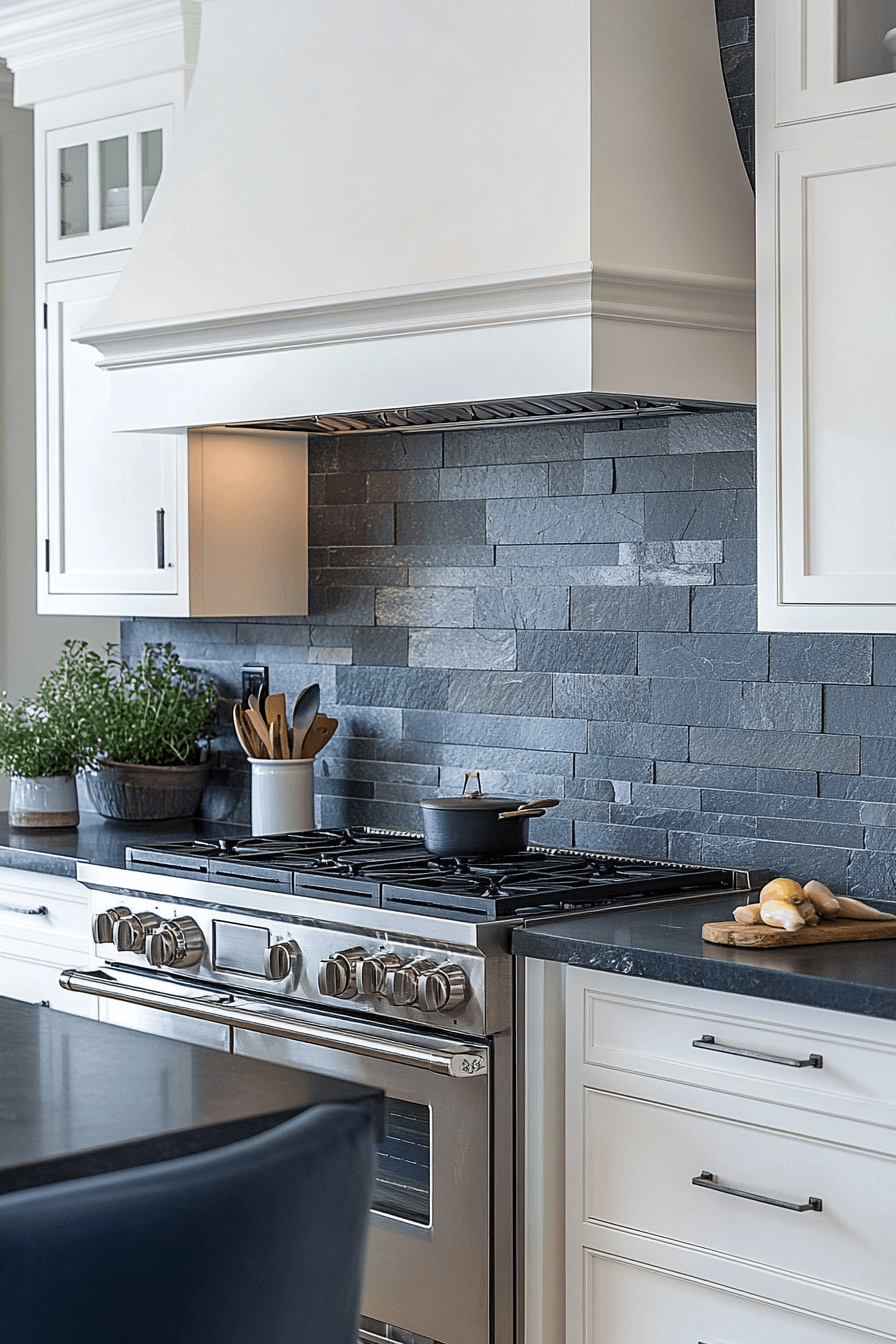 stone backsplash kitchen