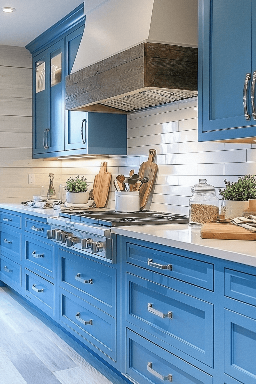 29 Blue and White Kitchen Cabinets That Bring Fresh Style and Lasting Charm 13 blue and white kitchen cabinets