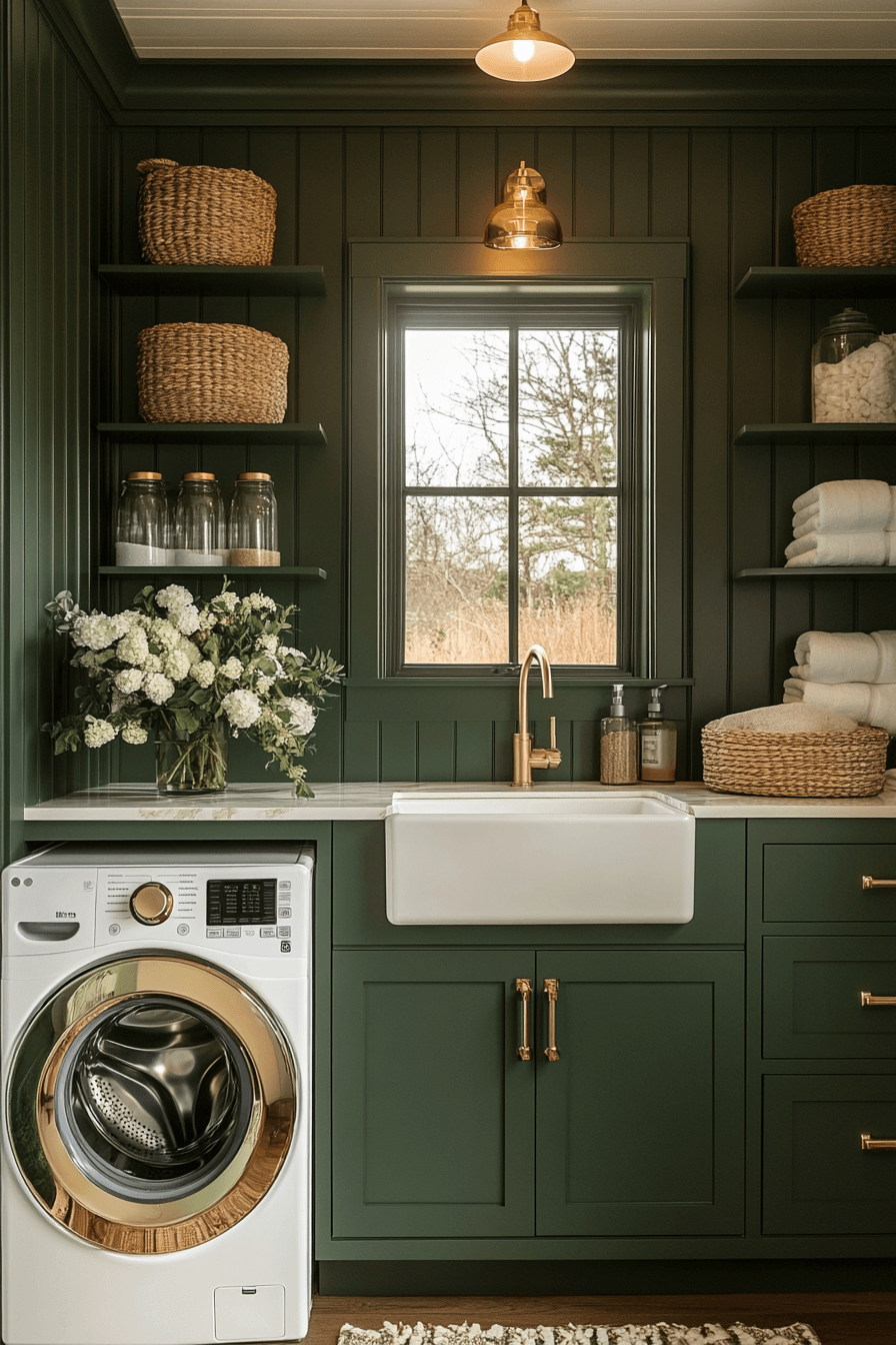 29 Green Laundry Room Designs For A Cheerful And Refreshing Space ...