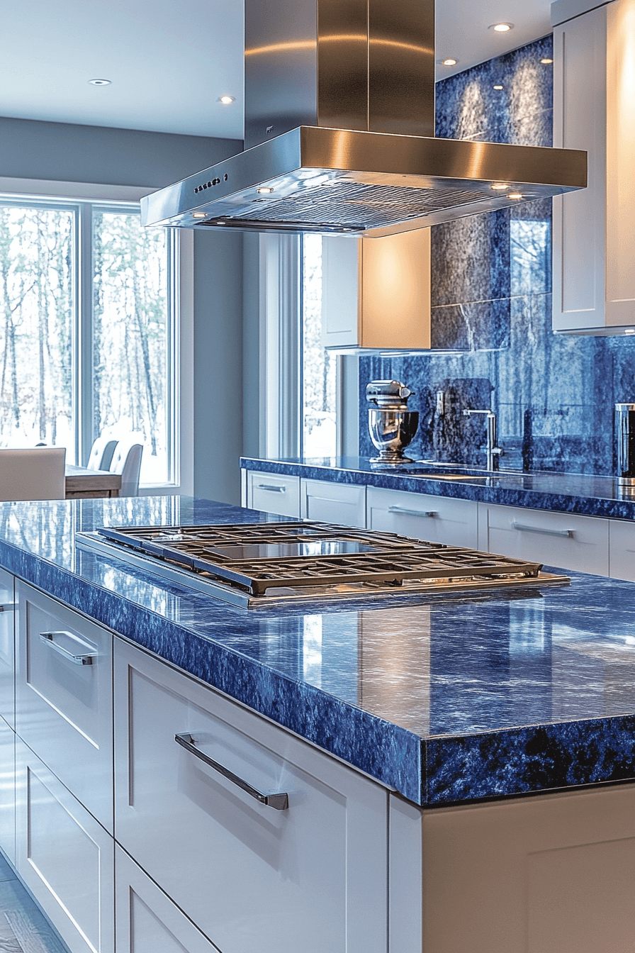 blue granite countertops