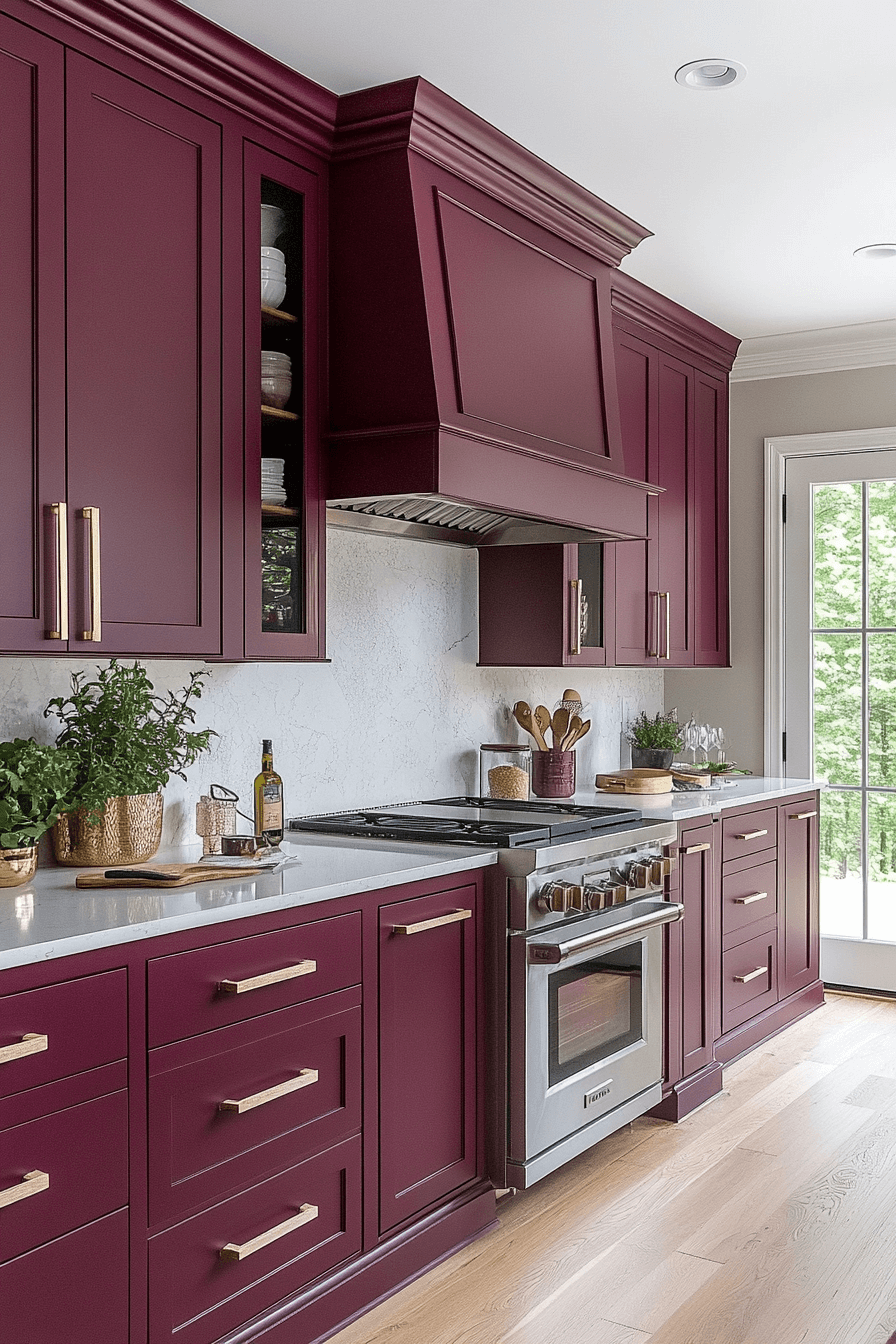 29 Burgundy Kitchen Cabinets Design Ideas for a Bold and Beautiful Space 13 burgundy kitchen cabinets