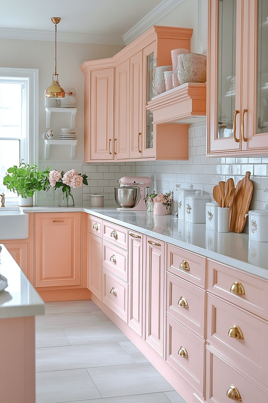 orange kitchen cabinets