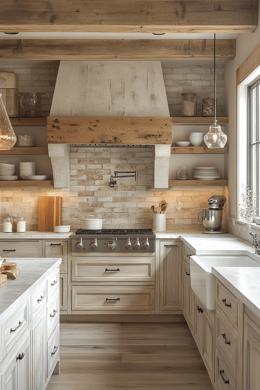 rustic kitchen backsplash