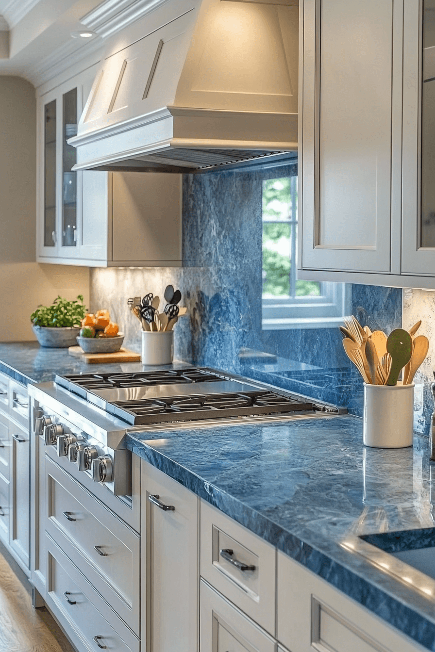 blue granite countertops