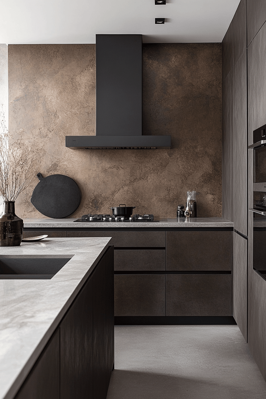 dark taupe kitchen cabinets